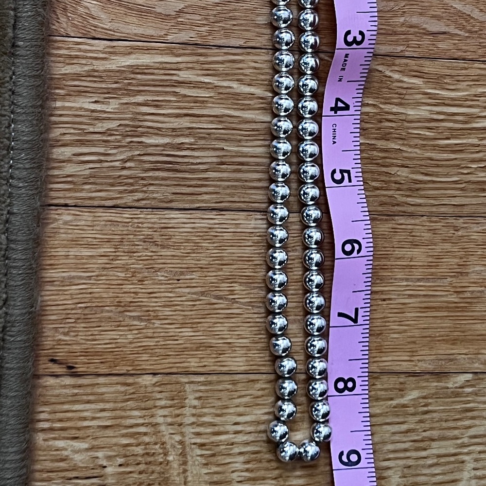 Sterling 925 beaded necklace - Picture 5 of 6
